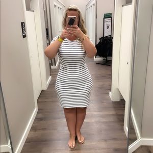 NWT Banana Republic stripped fitted dress